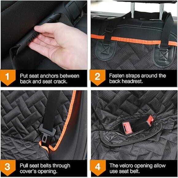 iBuddy Bench Seat Cover/Car, SUV, Small Truck, Universal Fit, Black, Waterproof - Picture 2 of 2